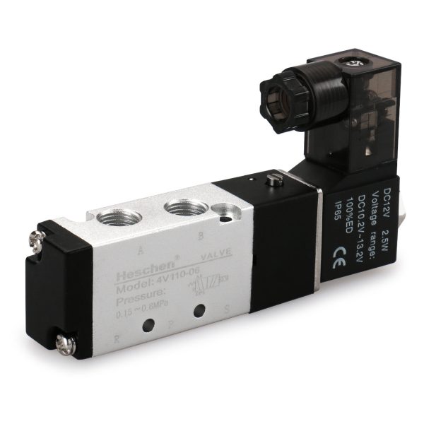 Electrical Pneumatic Solenoid Valve 4V110-06 DC12V/AC12V/DC24V/AC24V/AC110V/AC220V G1/8 5 Way 2 Position CE - Image 3