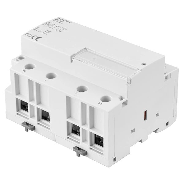 Heschen Household AC Contactor, HS1-100, Ie 100A, 4 Pole 2NO 2NC, AC 220V Coil Voltage, 35mm DIN Rail Mount - Image 3