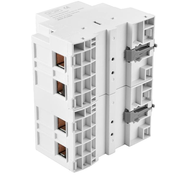 Heschen Household AC Contactor, HS1-100, Ie 100A, 4 Pole 2NO 2NC, AC 220V Coil Voltage, 35mm DIN Rail Mount - Image 2