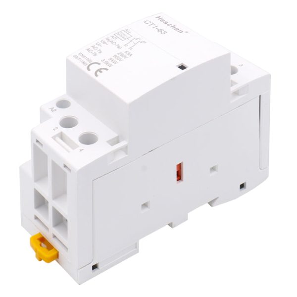 Household AC Contactor CT1-63 2 Pole Four Normally Open 220V/240V Coil Voltage 35 mm DIN Rail Mount - Image 2