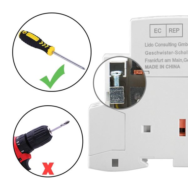 Household AC Contactor HS1-25 2 Pole 1NO 1NC 220V/230V Coil Voltage 35 mm DIN Rail Mount - Image 4