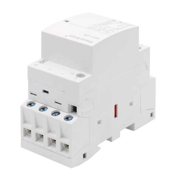 Household AC Contactor HS1-25 4 Pole 2NO 2NC 220V240V Coil Voltage 35mm DIN Rail Mount - Image 2