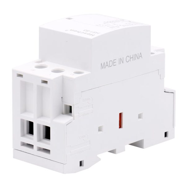 Household AC Contactor HS1-63 Ie 63A 2 Pole 1NO 1NC 24V Coil Voltage 35 mm DIN Rail Mount - Image 2